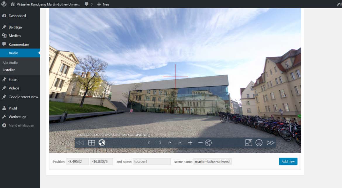 Anleitung für Content Manager for the virtiv Panorama Viewer